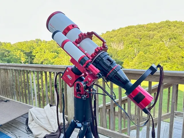 Askar 600 telescope and ZWO 6200MM + filter wheel on top the AM5 mount