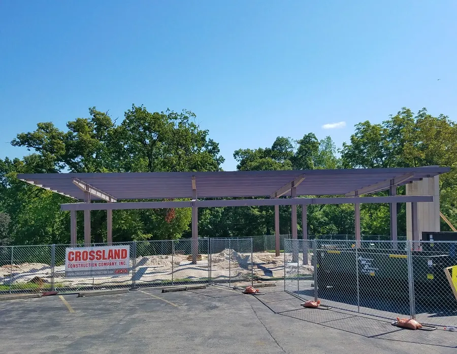 Pavilion going up at Fantastic Caverns