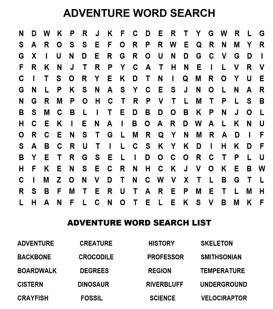 Adventure Word Search