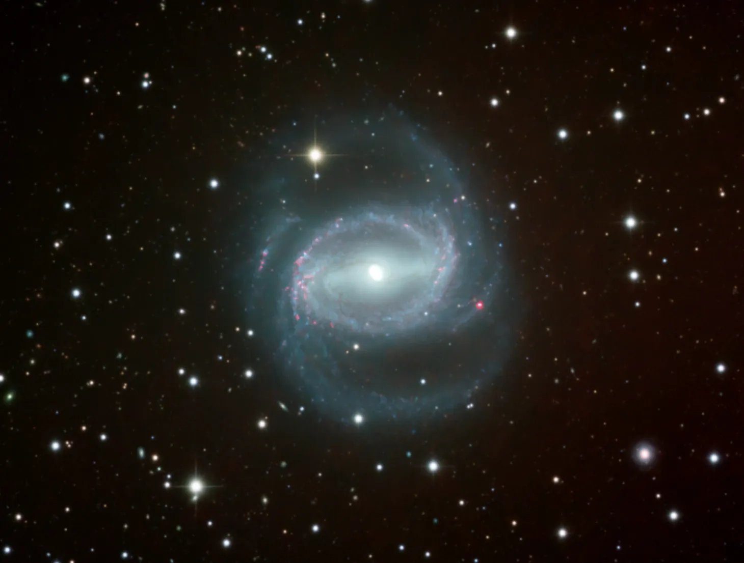 Barred spiral galaxy NGC 1433 processed by Ozark Hills Observatory