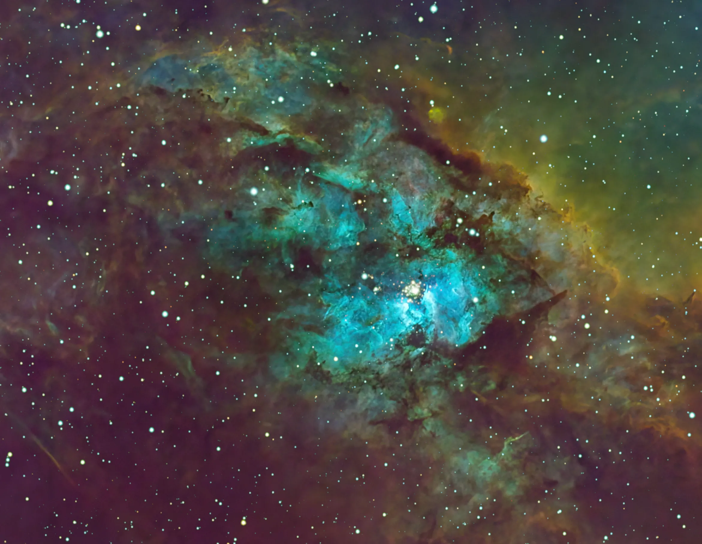 NGC 3603 is a nebula situated in the Carina–Sagittarius Arm of the Milky Way.