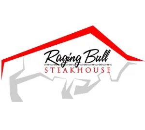Raging Bull Steakhouse logo.