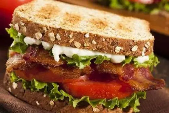 BLT with applewood smoked bacon topped with lettuce and tomato on your choice of bread.