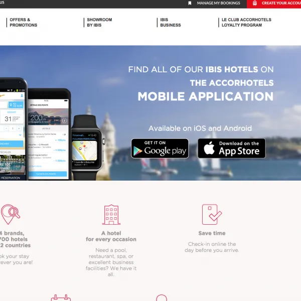 Ibis hotel chain project screenshot 2