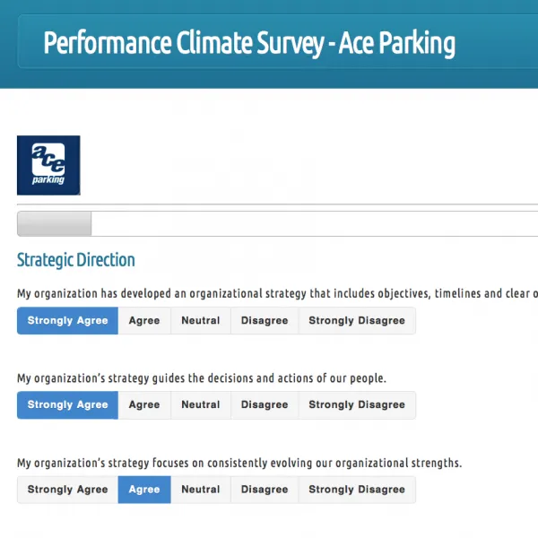 Performance pH Climate Surveys project screenshot