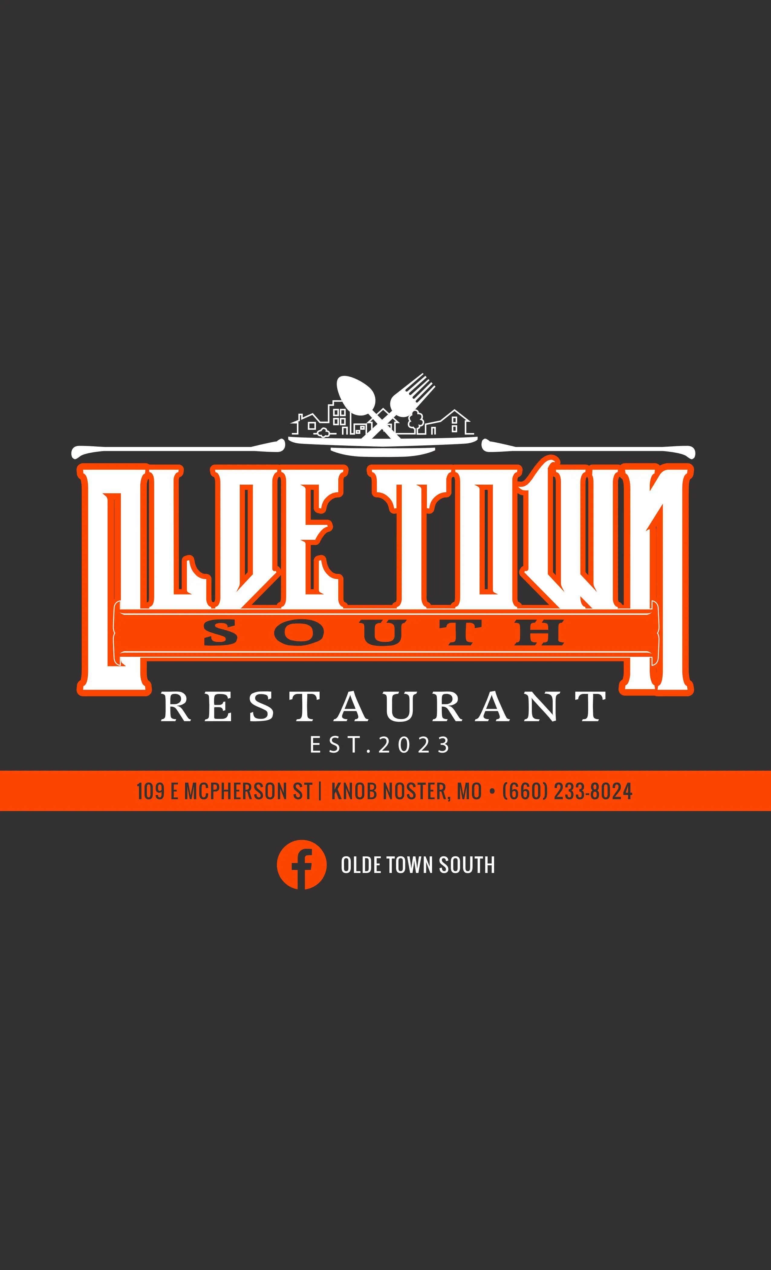 Olde Town South Menu Page 1