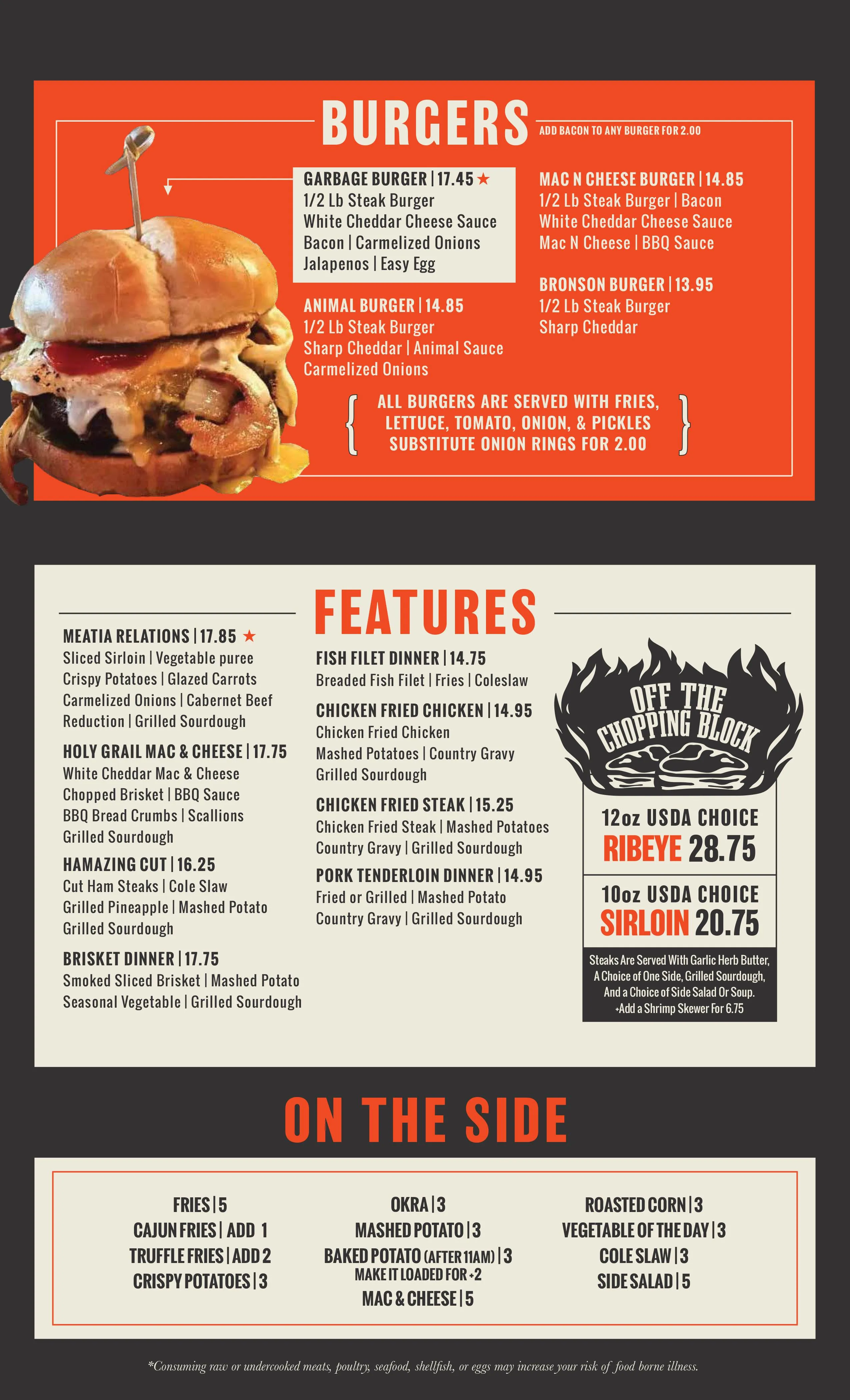 Olde Town South Menu Page 3