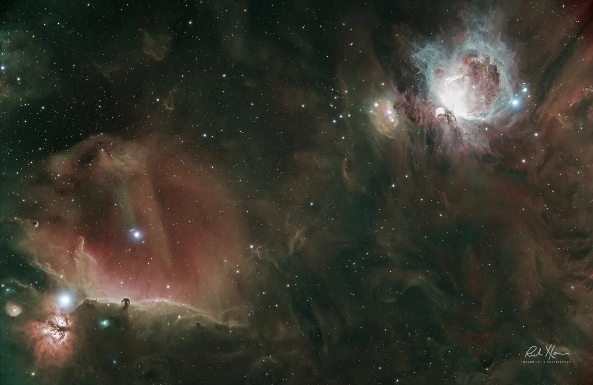 Orion Nebula region widefield astrophoto Springfield Mo