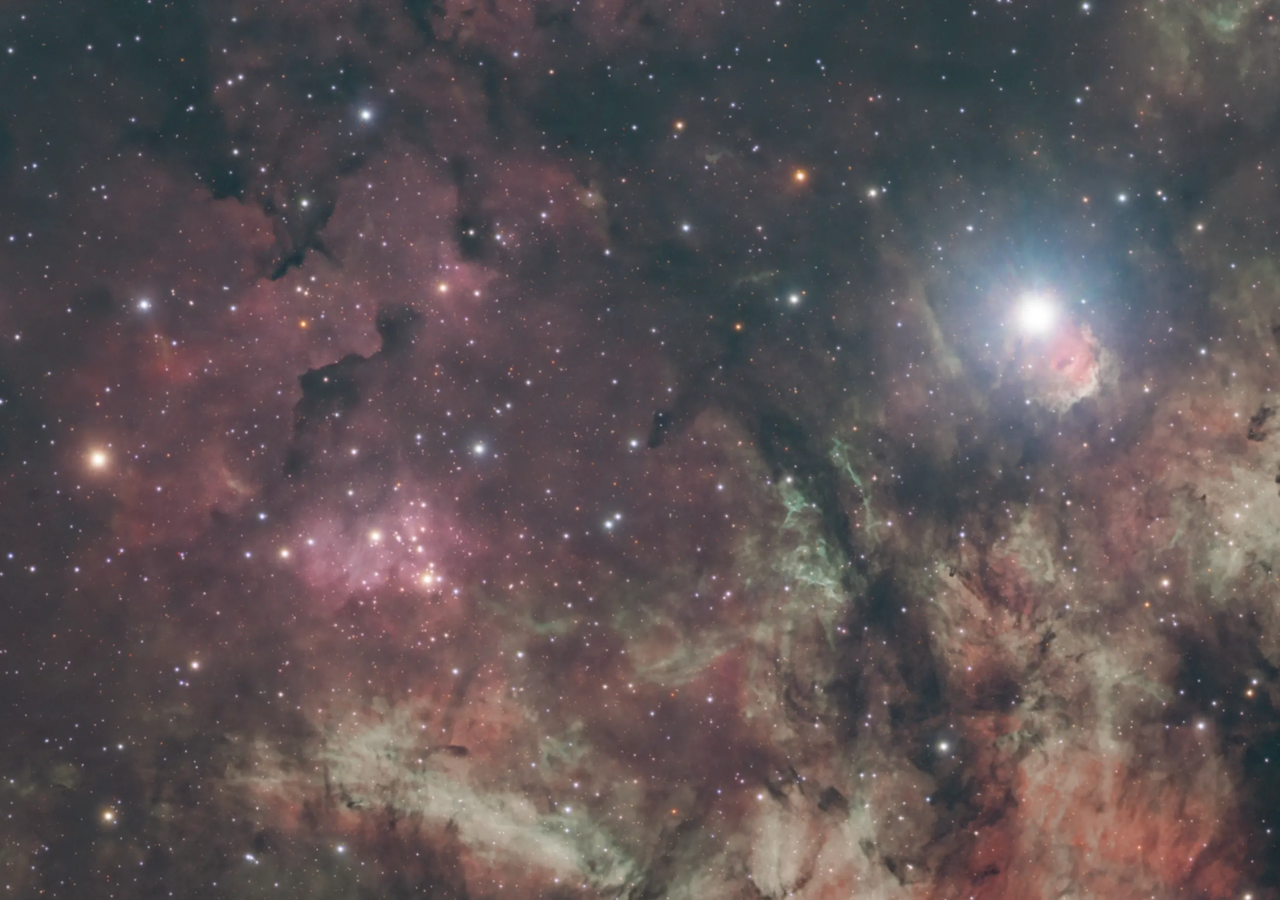 NGC 6910 star cluster zoom in NGC 6910 star cluster zoom in