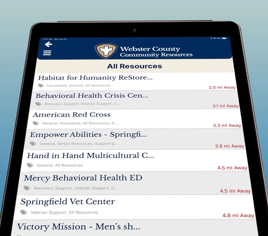 Moonbeam builds the Webster County Resources app Moonbeam builds the Webster County Resources app