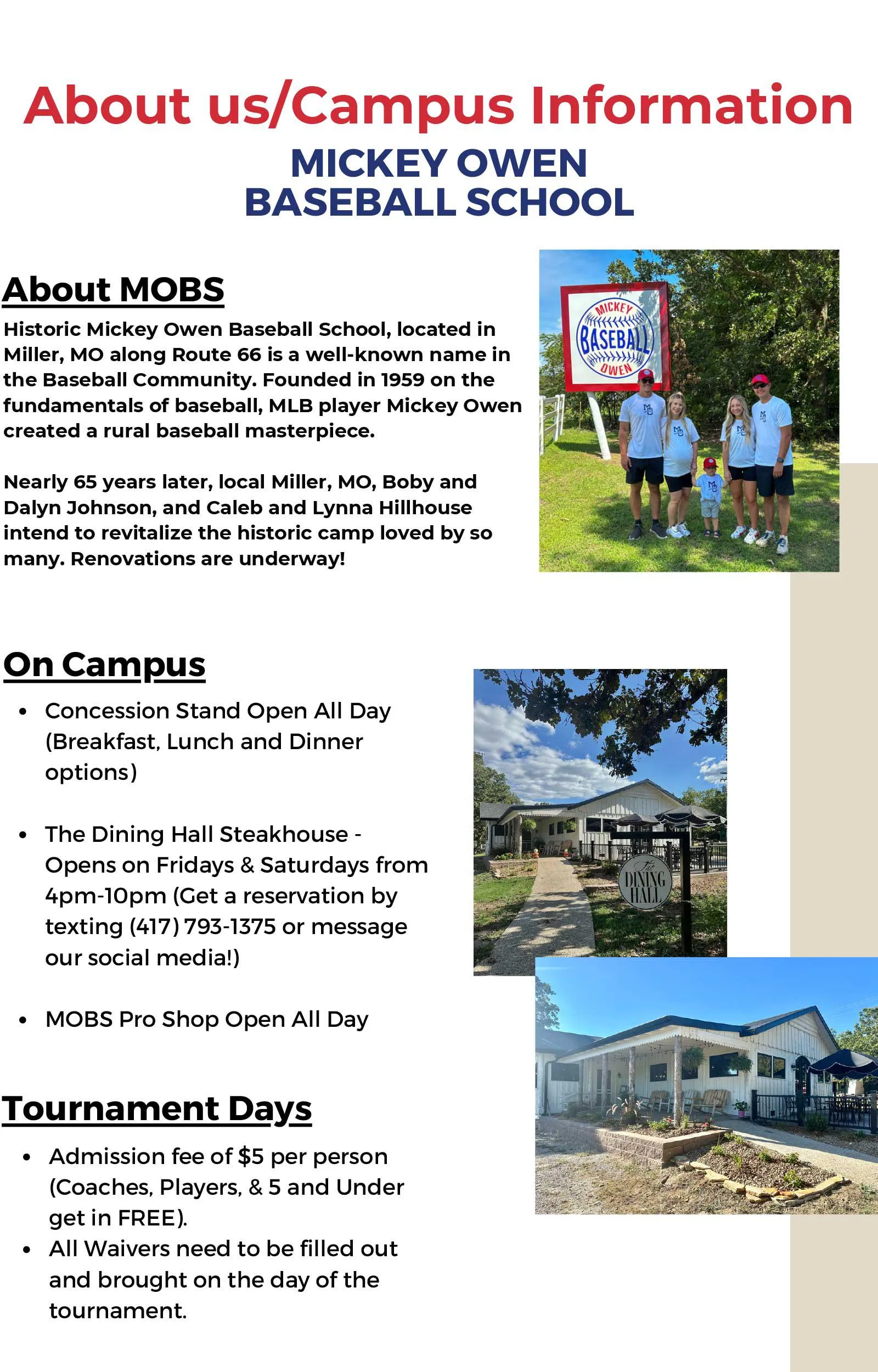 Mickey Owen Tournament Guide page 2.