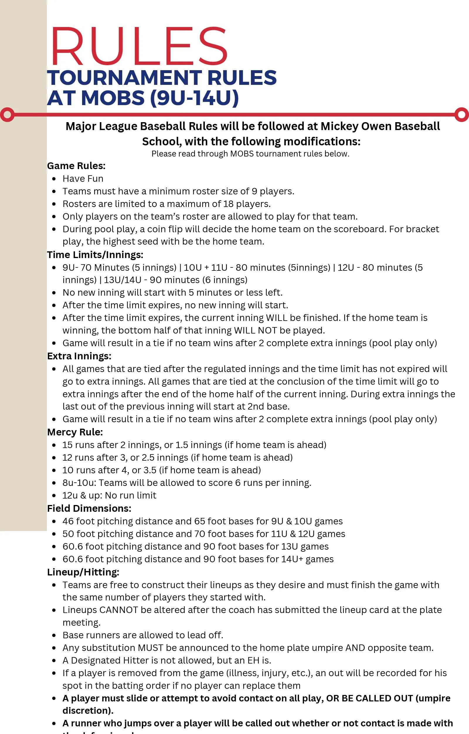 Mickey Owen Tournament Guide page 4.