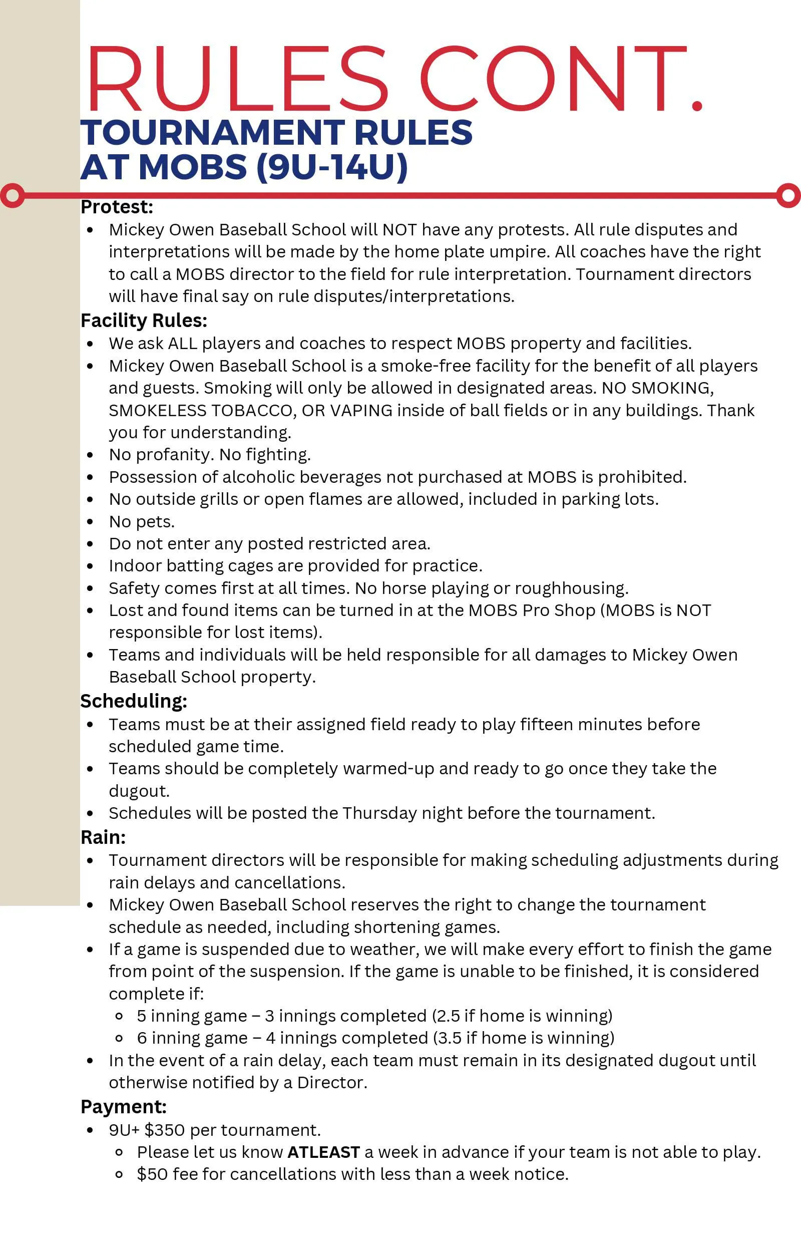 Mickey Owen Tournament Guide page 7.