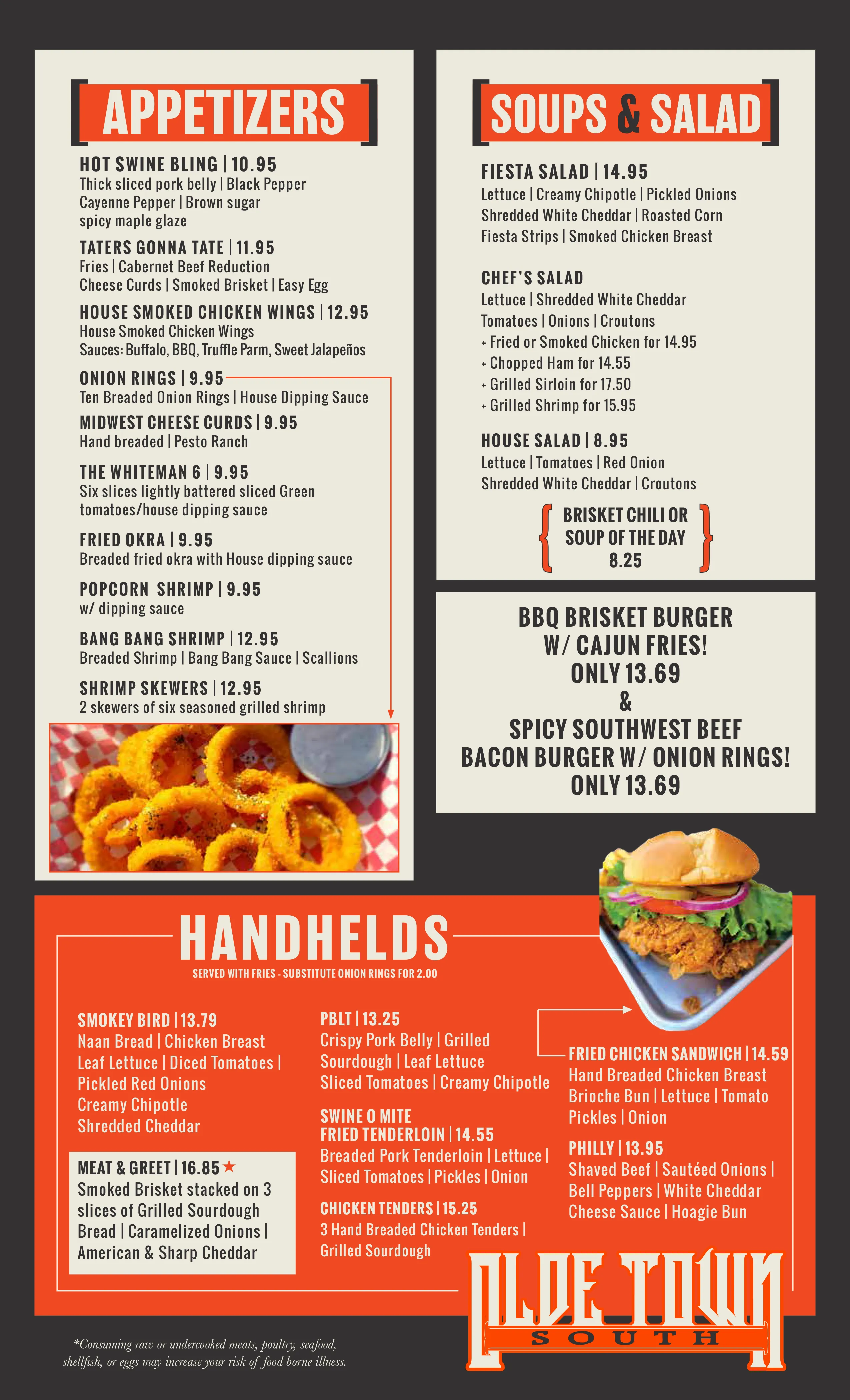 Olde Town South Menu Page 2