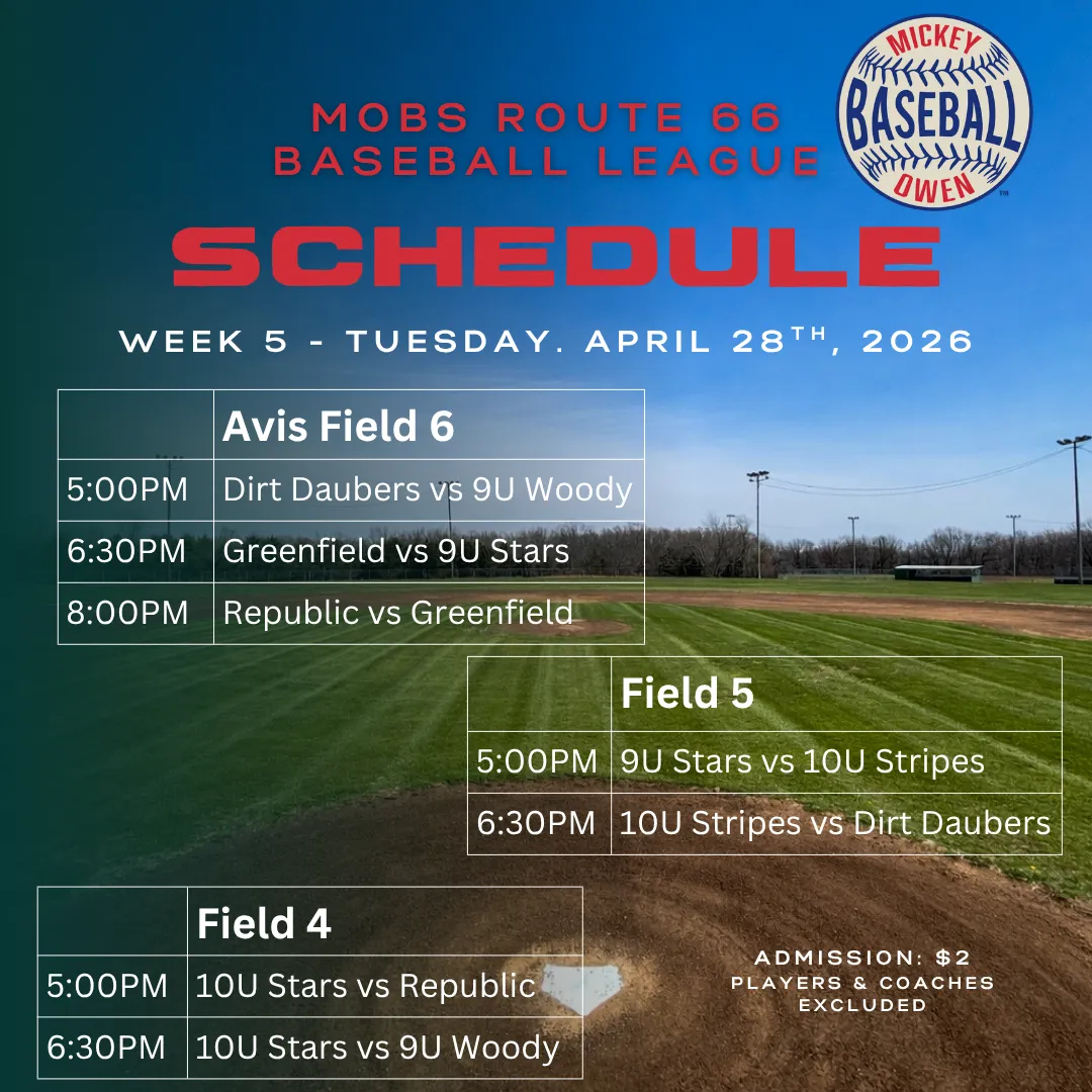 Mickey Owen Route 66 Showdown Schedule page 4.