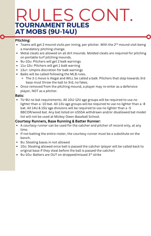 Mickey Owen Tournament Guide page 5.