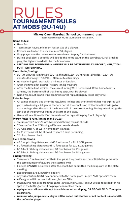 Mickey Owen Tournament Guide page 4.